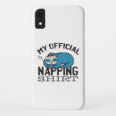 Coques Case-Mate iPhone My official napping shirt - Lazy sleeping Sloth (Dos)