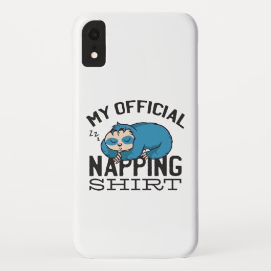 Coques Case-Mate iPhone My official napping shirt - Lazy sleeping Sloth (Dos)