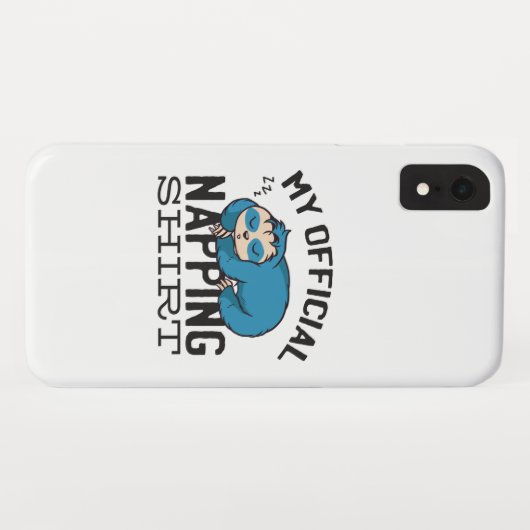 Coques Case-Mate iPhone My official napping shirt - Lazy sleeping Sloth (Dos (Horizontal))