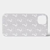 Coques Case-Mate iPhone Mystère point de question énigme puzzle gris clair (Verso (horizontal))