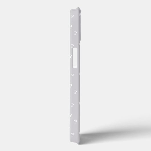 Coques Case-Mate iPhone Mystère point de question énigme puzzle gris clair (Verso / Droite)