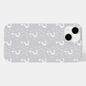 Coques Case-Mate iPhone Mystère point de question énigme puzzle gris clair (Verso (horizontal))