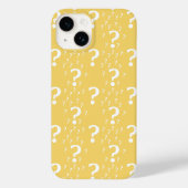 Coques Case-Mate iPhone Mystère question marque énigme puzzle jaune (Verso)