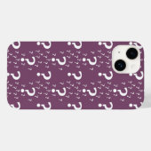 Coques Case-Mate iPhone Mystère question marque énigme puzzle mauve (Verso (horizontal))