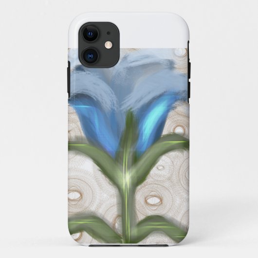 Coques Case-Mate iPhone Mystic Blue Bloom - Glowing Flower (Dos)