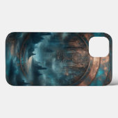 Coques Case-Mate iPhone Mystic Gothic Steampunk - Blue Copper Patina (Verso (horizontal))