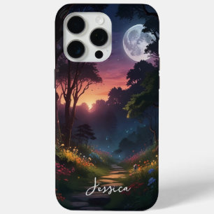 Coque iPhone 15 Pro Max Mystic Nature Personnaliser le nom