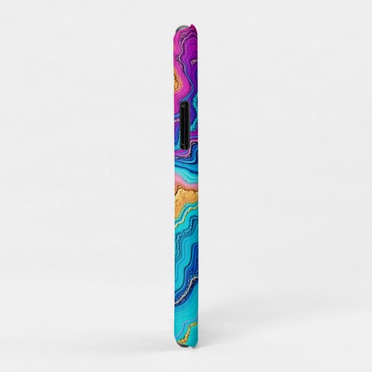 Coques Case-Mate iPhone Mystic Teal & Gold Energy (Dos/Droite)