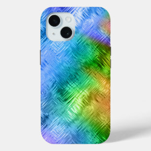 Coque Pour iPhone 15 Mystic Topaz Blue Glassy Texture