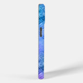 Coques Case-Mate iPhone Mystic Topaz Blue Glassy Texture (Verso / Droite)