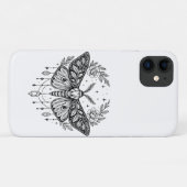Coques Case-Mate iPhone Mystical Gothic Moth Botanical Celestial Line Art (Dos (Horizontal))