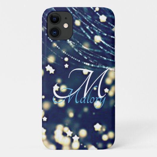 Coques Case-Mate iPhone Mystical Stars Monogram Sparkle Personalized (Dos)