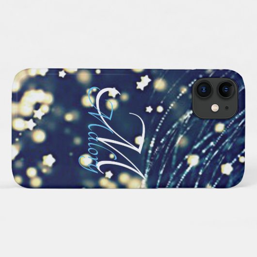 Coques Case-Mate iPhone Mystical Stars Monogram Sparkle Personalized       (Dos (Horizontal))