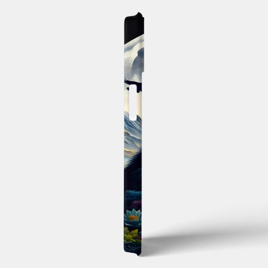 Coques Case-Mate iPhone Mystical Wolf Howling at Moon Surreal (Verso / Droite)