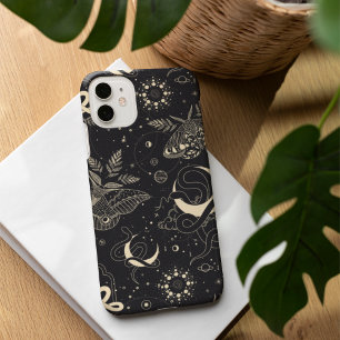 Coques iPhone 16 Mystique Céleste Night Moth & Serpent Motif