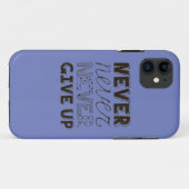 Coques Case-Mate iPhone N'abandonnez jamais (Dos (Horizontal))