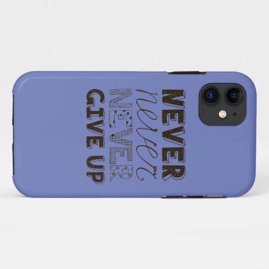Coques Case-Mate iPhone N'abandonnez jamais (Dos (Horizontal))