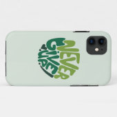 Coques Case-Mate iPhone N'abandonnez jamais - Green Positive Hand Letting (Dos (Horizontal))