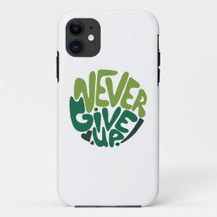 Case-Mate iPhone Case N'abandonnez jamais - Green Positive Hand Letting