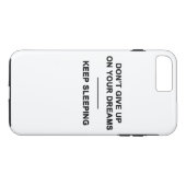 Coques Case-Mate iPhone N'abandonnez pas vos rêves. Continuez à dormir (Dos (Horizontal))