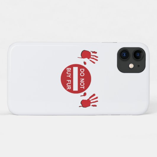 Coques Case-Mate iPhone N'achetez pas de fourrure (Dos (Horizontal))