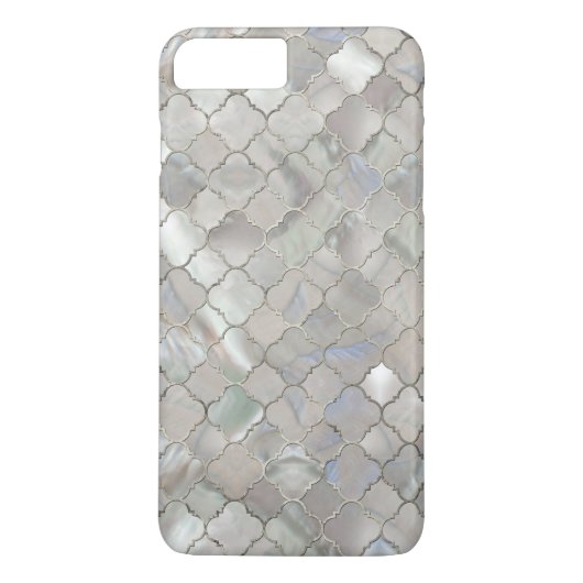 Coques Case-Mate iPhone Nacre marocaine de motif de Quatrefoil (Dos)