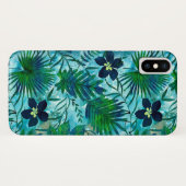 Coques Case-Mate iPhone Nalani Hawaiian Tropical Garden Turquoise (Dos (Horizontal))