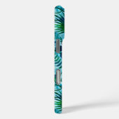 Coques Case-Mate iPhone Nalani Hawaiian Tropical Garden Turquoise (Verso / Droite)
