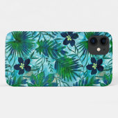 Coques Case-Mate iPhone Nalani Hawaiian Tropical Garden Turquoise (Dos (Horizontal))