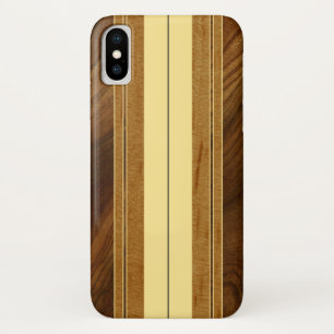 Coque iPhone X Nalu Mua Faux Koa Bois Surf