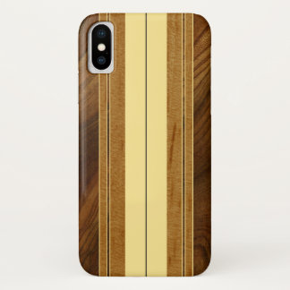 Coque iPhone X Nalu Mua Faux Koa Bois Surf