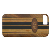 Coques Case-Mate iPhone Nalu Mua Faux Koa Wood Monogram Surboard (Dos (Horizontal))