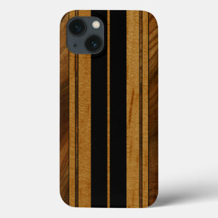 Etui iPhone 13 Nalu Mua Faux Koa Wood Surfboard iPad Air Cases