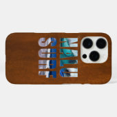 Coques Case-Mate iPhone Nalu-Surf Hawaiian Wave Faux Koa Wood Surfboard (Verso (horizontal))