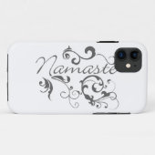 Coques Case-Mate iPhone Namaste dans les tourbillons gris foncé (Dos (Horizontal))