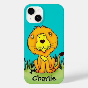Coques Pour iPhone Name kid lion aqua yellow iphone case