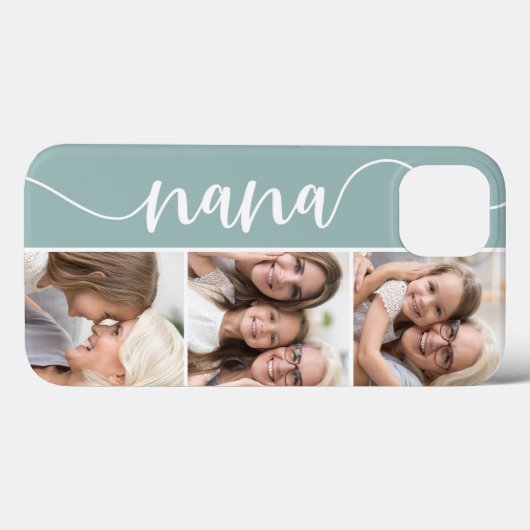 Coques Case-Mate iPhone Nana Script Grand-mère Photo Collage (Verso (horizontal))