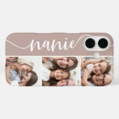 Coques Case-Mate iPhone Nanie Script Grandma Photo Collage (Verso (horizontal))