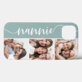 Coques Case-Mate iPhone Nannie Script Grandma Photo Collage (Verso (horizontal))
