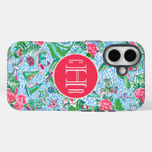 Coques Case-Mate iPhone Nantucket Preppy Palm Beach Imprimer Monogramme (Verso (horizontal))