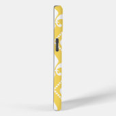 Coques Case-Mate iPhone Naples Ytellow Fleur de Lis avec monogramme (Verso / Droite)