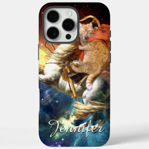 Coques iPhone 16 Pro Max Napoléon Cat dans l'espace