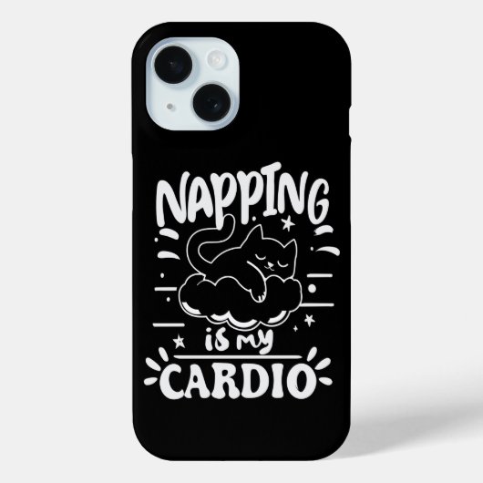Coques Case-Mate iPhone Napping Est Mon Cardio Simple Drôle Design Chat (Verso)