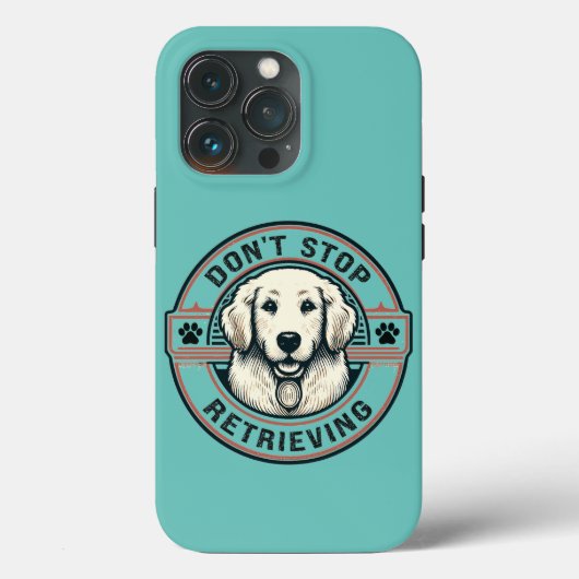Coques Case-Mate iPhone N'arrêtez pas de récupérer Funny Golden Retriever  (Verso)