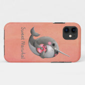 Coques Case-Mate iPhone Narwhal timide avec le beignet (Dos (Horizontal))