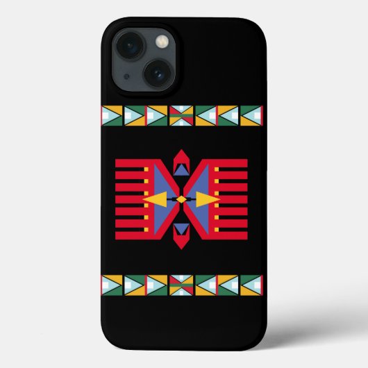 Coques Case-Mate iPhone native american indian traditional textile motifs (Verso)
