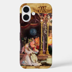 Coques iPhone 16 NATIVITÉ AVEC ANGELS - MAGIE DU monogramme DE NOËL
