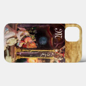 Coques Case-Mate iPhone NATIVITÉ AVEC ANGELS - MAGIE DU monogramme DE NOËL (Verso (horizontal))