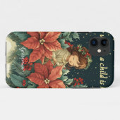 Coques Case-Mate iPhone Nativité biblique personnalisée Enfant & Verse (Dos (Horizontal))