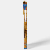 COQUES Case-Mate iPhone NATIVITÉ CHRISTMAS PARCHMENT BLUE GEM MONOGRAM (Verso / Gauche)